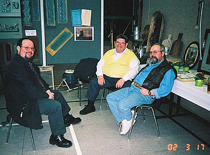 v.r.n.l.: Kurt Christmann, Leonhard Rutz und Volker Welle bei der "Nachtwache"