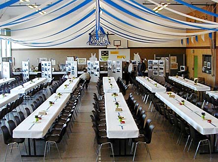 Blick in die Halle von der B&uuml;hne aus...