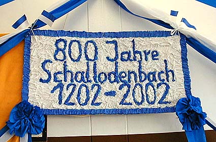 Zum 800j&auml;hrigen Gemeindejubil&auml;um war die Sickingerhalle festlich geschm&uuml;ckt.