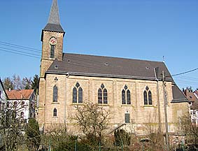 Schallodenbach, St. Laurentiuskirche - Aufnahme aus s&uuml;dl. Richtung